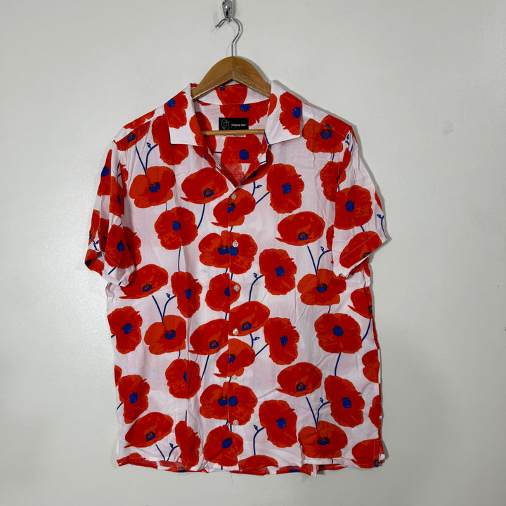 ORIGINAL USE  SAFARI COLLAR HALF SLEEVES HAWAI SHIRT