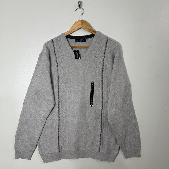 DUNNES V NEVK COLLTTON SWEATER BRAND NEW GREY COLOUR