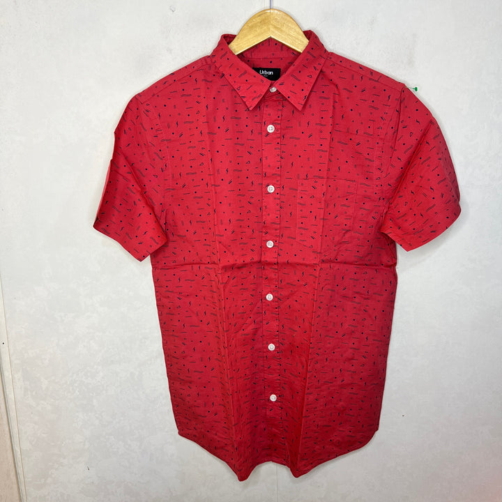 URBAN PIPELINE HALF SLEEVES COTTON SHIRT