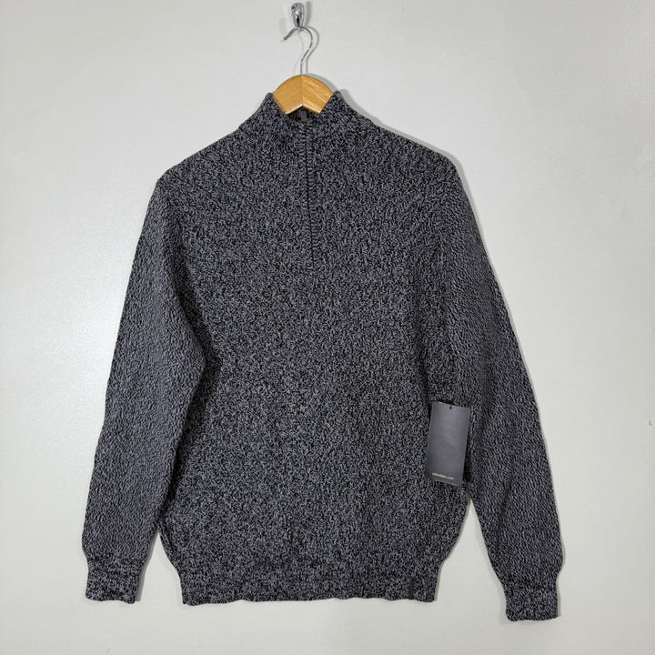 CALVIN KLEIN JEANS KNITTED HALF ZIP COTTON SWEATER BRAND NEW