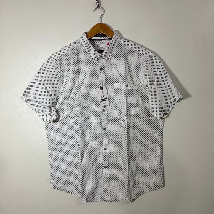 DENIM & FLOWER HALF SLEEVES COTTON SHIRT BRAND NEW