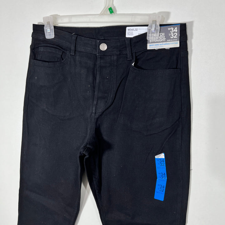 DENIM &CO STRAIGHT FIT DENIM PANT BRAND NEW WITH STRETCH BLACK COLOUR