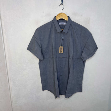 CALVIN KLEIN HALF SLEEVES COTTON SHIRT - JS BROTHERS 