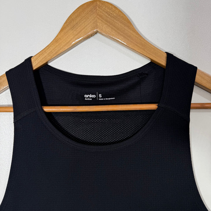 ANKO ACTIVE RUNNING SPORT SLEEVES LESS BLACK COLOUR