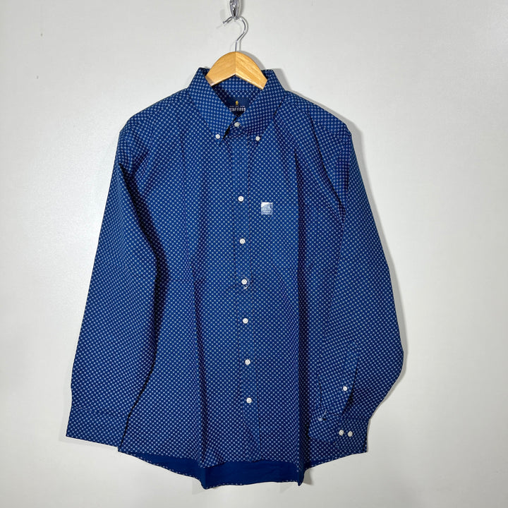 STAFFORD TRAVEL WRINKLE FREE BUTTON DOWN OXFORD COTTON SHIRT BRAND NEW