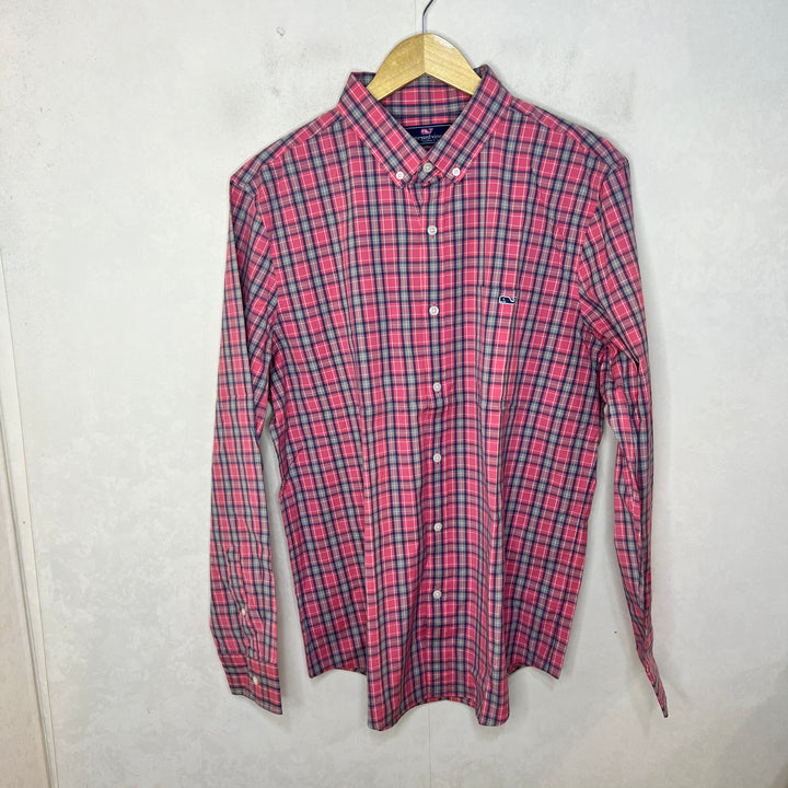 VINEYARD VINES SLIM FIT BUTTON DOWN CHECKERED CASUAL COTTON SHIRT