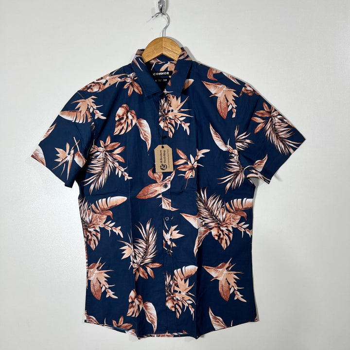 CONNOR SLIM FIT HALF SLEEVES COTTON SHIRT