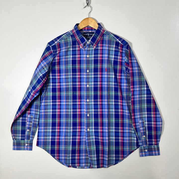 RALPH LAUREN POLO CLASSIC FIT BUTTON DOWN CHECKERED SHIRT