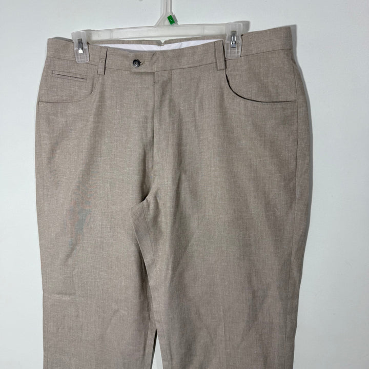 HAGGAR STRAIGHT FIT LINEN PANT WITHOUT STRETCH