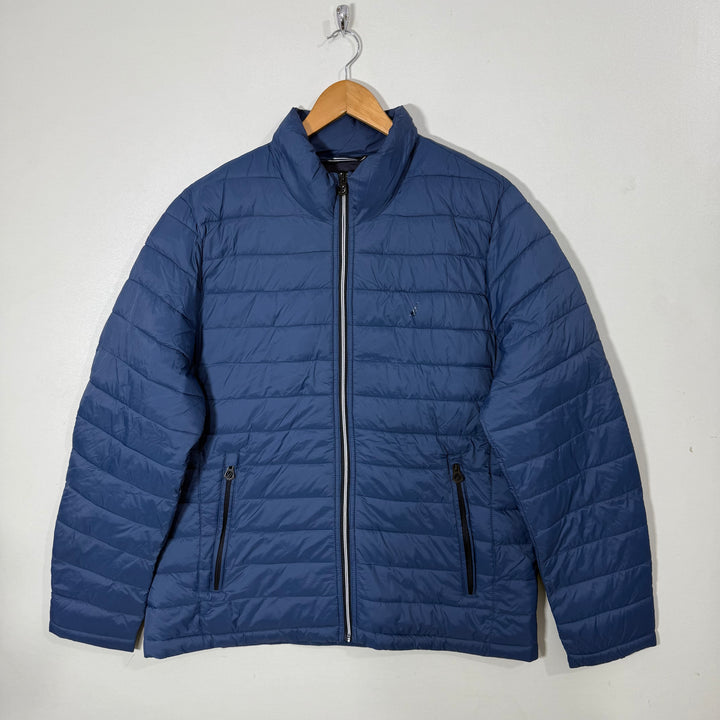 NAUTICA WATER RESISTANT WIND RESISTANT HEAT RETENTION PUFFER JACKET BLUE COLOUR