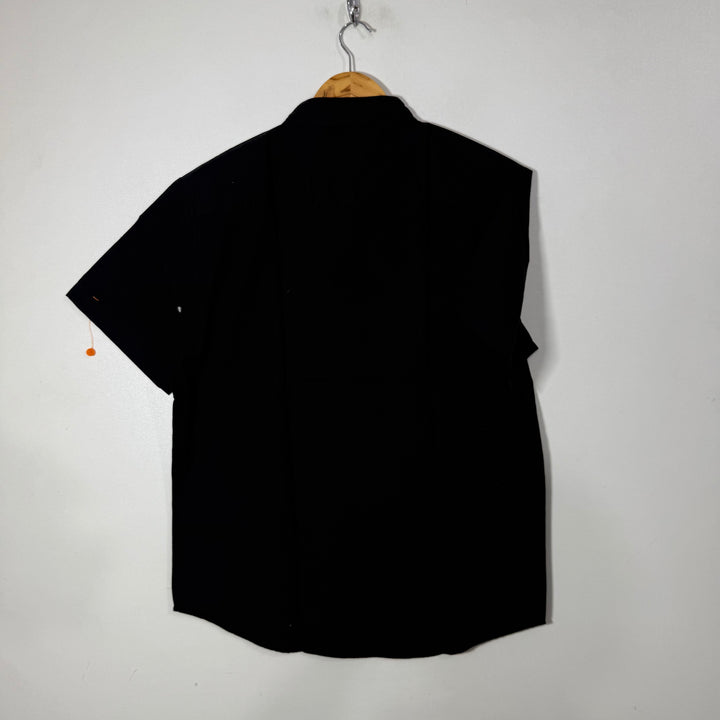 FASHION NOVA MEN HALF SLEEVES COTTON SHIRT BRAND NEW BLACK COLOUR