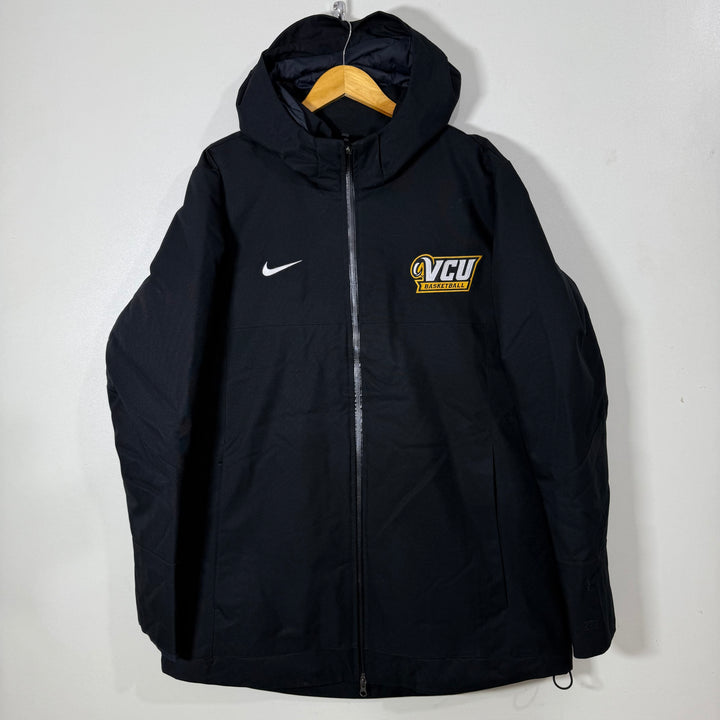 NIKE GREY DUCK DOWN WATER RESISTANT INNER THERMAL PUFFER JACKET BLACK COLOUR WITH HOOD
