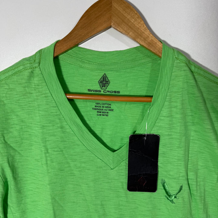 SWISS CROSS V NECK COTTON TSHIRT BRAND NEW