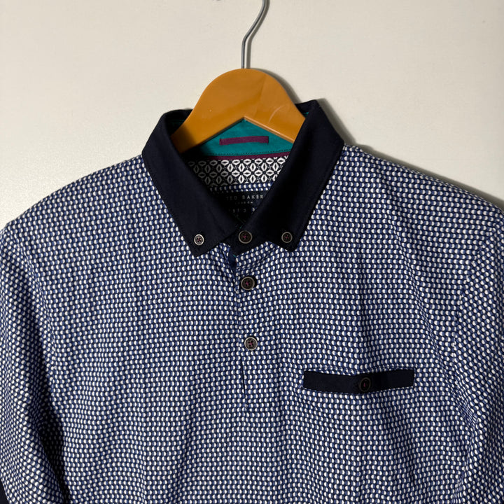 TED BAKER BUTTON DOWN COTTON POLO TSHIRT