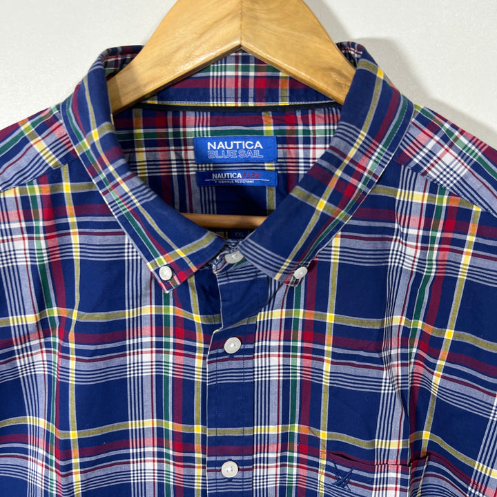 NAUTICA BUTTON DOWN CASUAL COTTON SHIRT WITH STRETCH