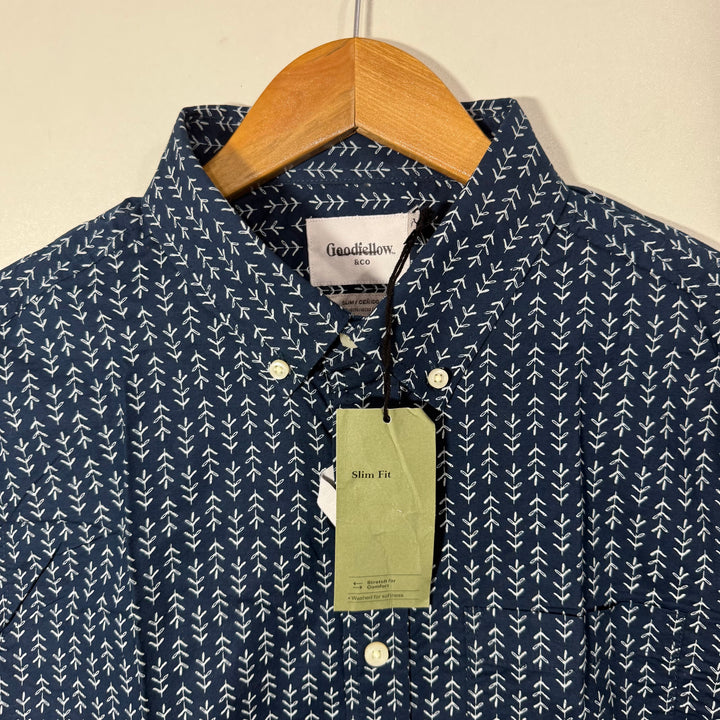 GOOD FELLOW & CO SLIM FIT BUTTON DOWN CASUAL COTTON SHIRT BRAND NEW