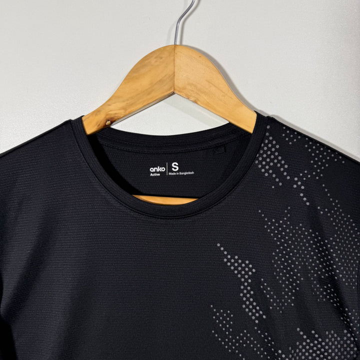 ANKO ACTIVE RUNNING SPORT TSHIRT BLACK COLOUR