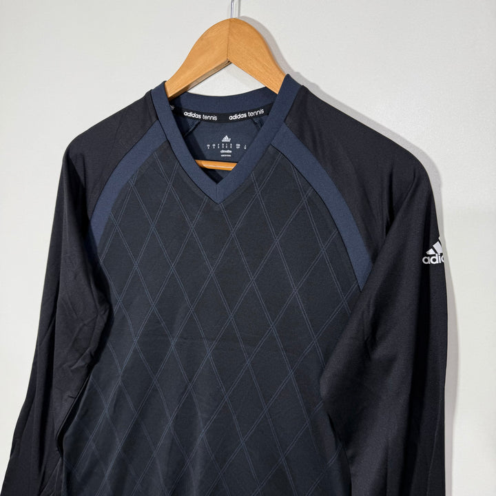 ADIDAS TENNIS V NECK LONG SLEEVES SPORT TSHIRT