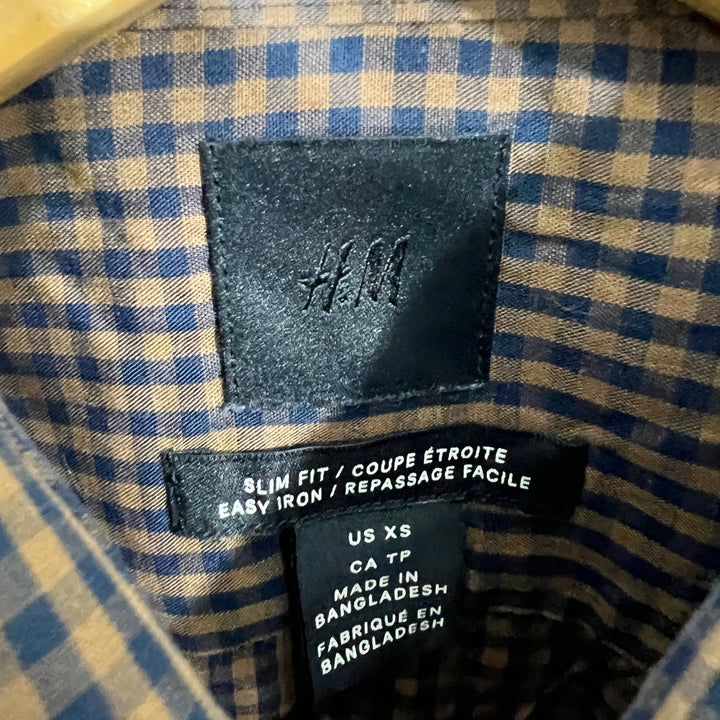 H&M SLIM FIT CHECKERED SHIRT