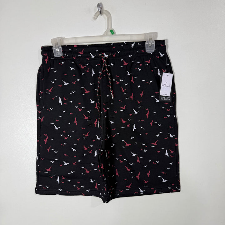 PUBLIC RECORD PRINTED FLEECE SHORT BRAND NEW