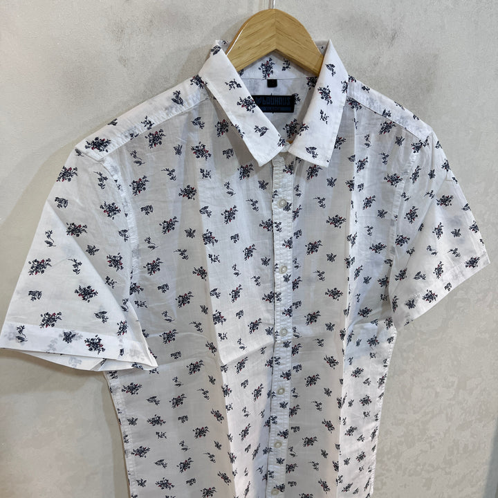 BAUHAUS HALF SLEEVES PRINTED COTTON SHIRT