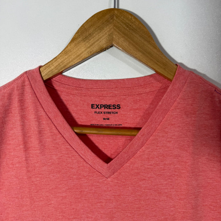 EXPRESS V NECK COTTON TSHIRT WITH STRETCH