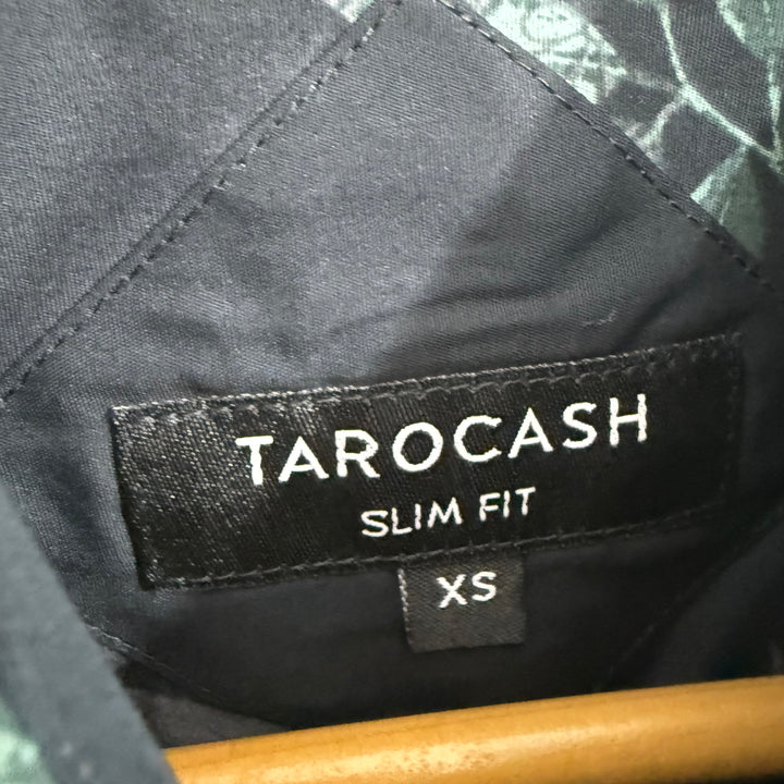 TAROCASH SLIM FIT PRINTED COTTON SHIRT WITH STRETCH BRAND NEW
