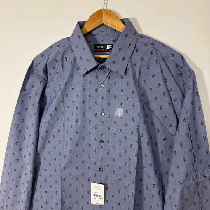J FERRAR SLIM FIT PRINTED COTTON SHIRT BRAND NEW WITH STRETCH