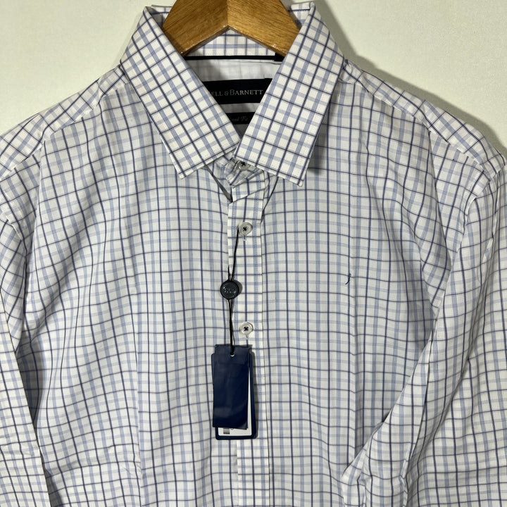 BELL & BARNETT TAILORED FIT CHECKERED FORMAL SHIRT BRAND NEW