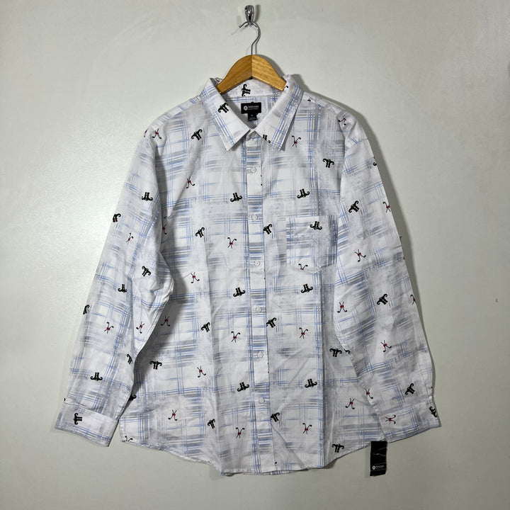 HAGGAR CASUAL COTTON SHIRT BRAND NEW