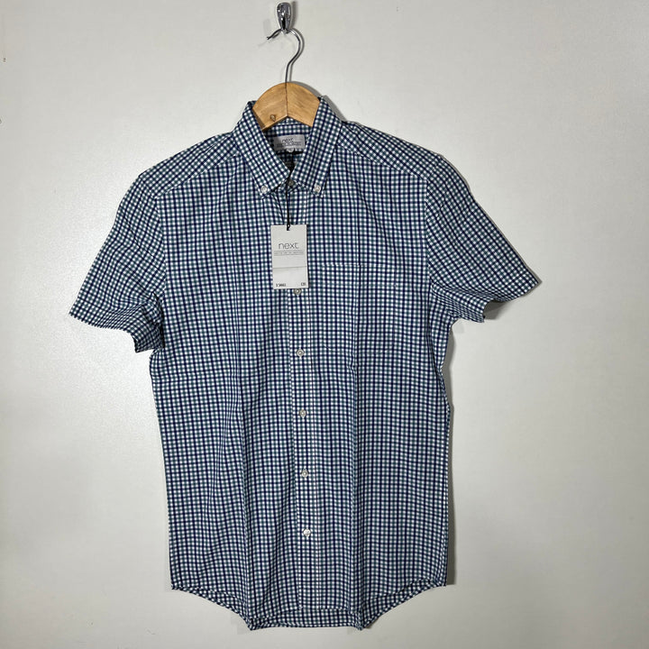 NEXT BUTTON DOWN HALF SLEEVES CHECKERED SHIRT BRAND NEW