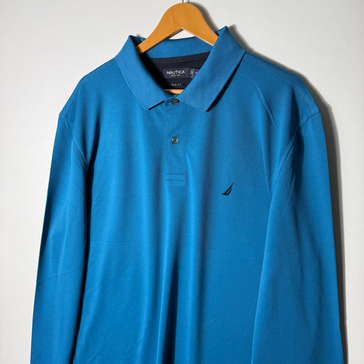 NAUTICA SLIM FIT LONG SLEEVES SPORT POLO TSHIRT