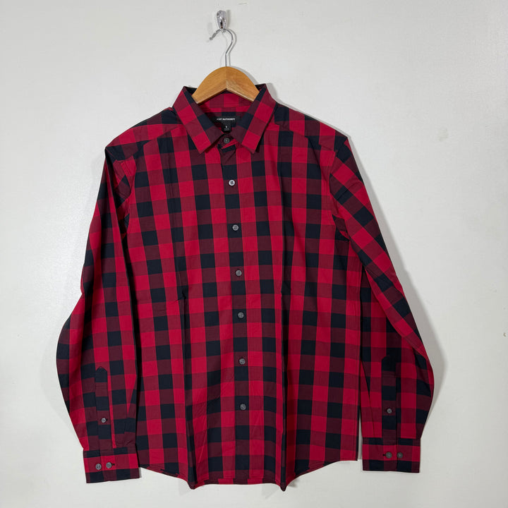 PORT AUTHORITY CHECKERED CASUAL COTTON SHIRT