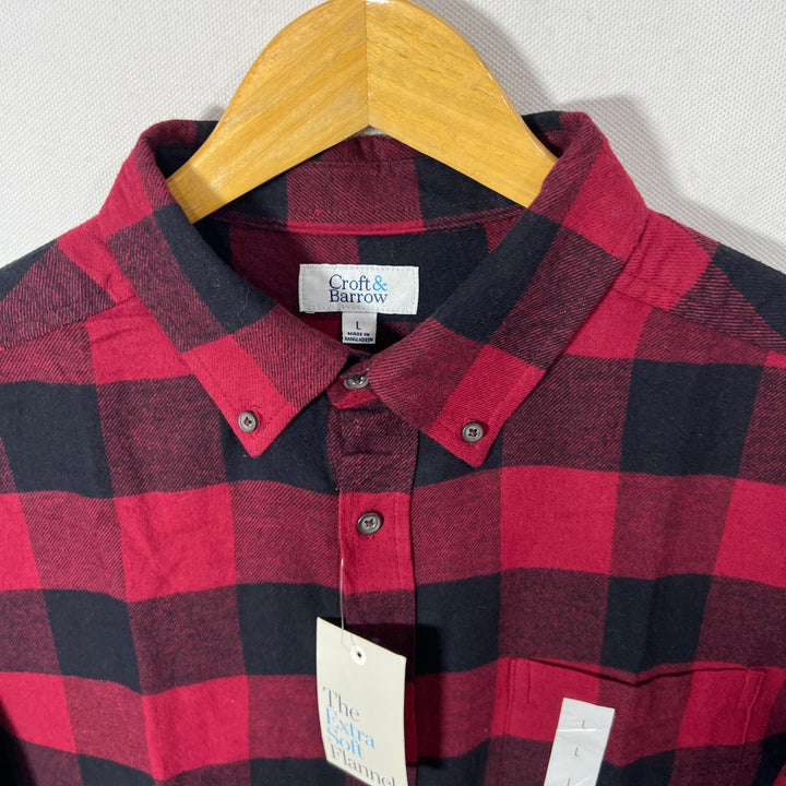 CROFT & BARROW BUTTON DOWN FLANEL SHIRT BRAND NEW