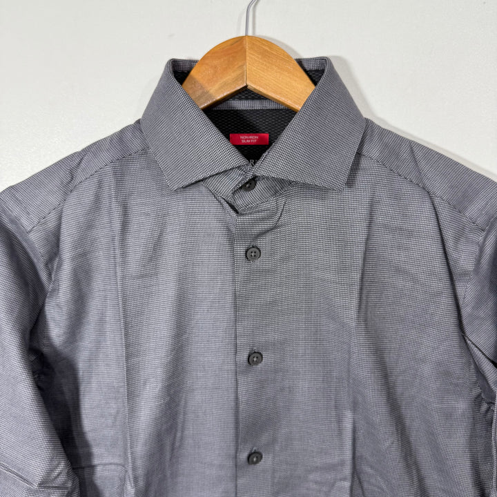 KENNETH COLE AWEARNESS TEXTURED COTTON FORMAL SHIRT