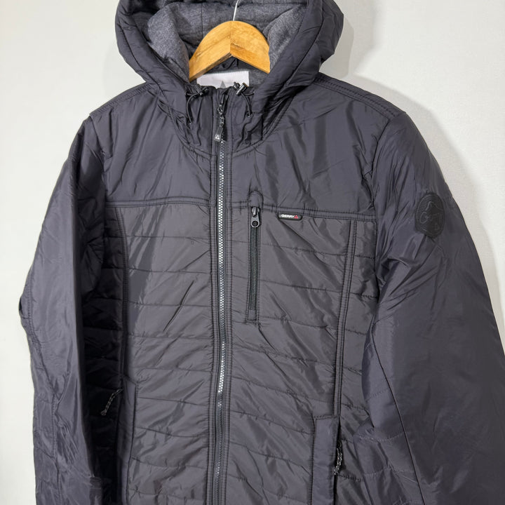 GERRY SPECIAL EDITION PUFFER JACKET WITH HOOD BLACK COLOUR