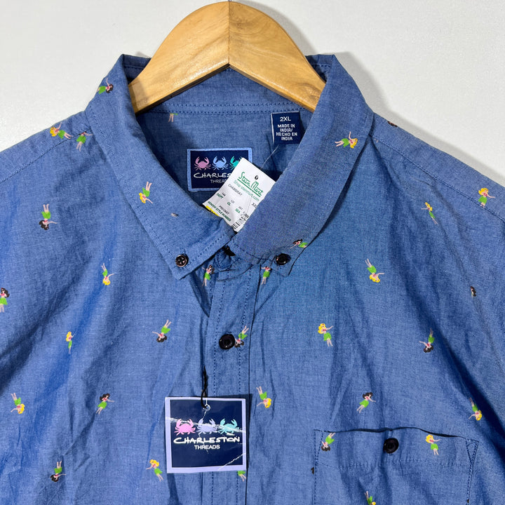 CHARLESTON BUTTON DOWN HALF SLEEVES SHIRT BRAND NEW