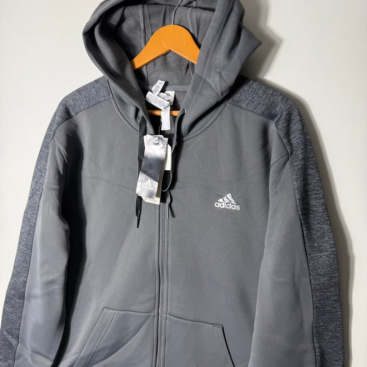 ADIDAS CLIMAWARM SPORT JACKET BRAND NEW WITH HOOD INNER FLEECE GREY COLOUR