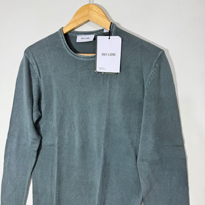 ONLY SONS KNITED LONG SLEEVES COTTON TSHIRT BRAND NEW