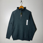 GOOD FELLOW &CO 4 BUTTON FLEECE PULLOVER BRAND NEW GREEN COLOUR