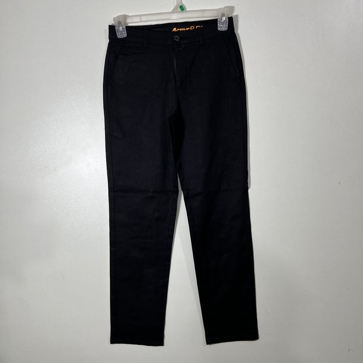 ARCHITECT ACTIVE FLEX WAISTBAND STRAIGHT FIT COTTON CHINO PANT WITH STRETCH BLACK COLOUR