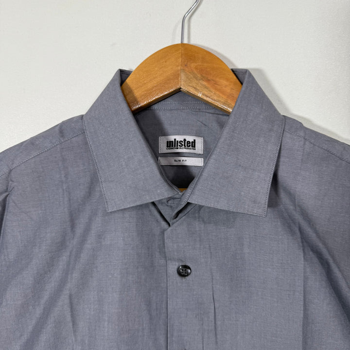 KENNETH COLE SLIM FIT COTTON SHIRT GREY COLOUR
