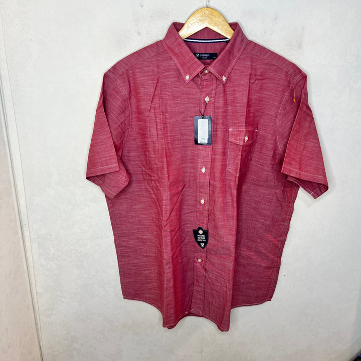 CREMIEUX BUTTON DOWN HALF SLEEVES CASUAL COTTON SHIRT BRAND NEW