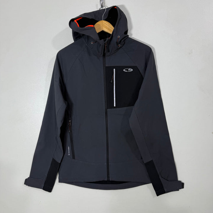 CHAMPION SOFT SHELL WINDBREAKER JACKET INNER FLEECE WITH HOOD