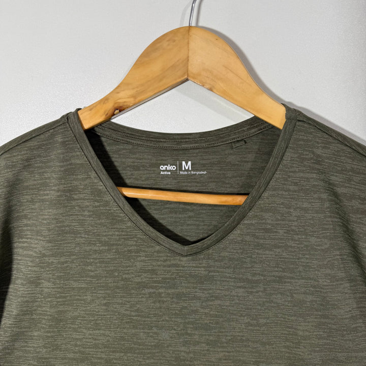 ANKO ACTIVE V NECK SPORT TSHIRT GREEN COLOUR LP