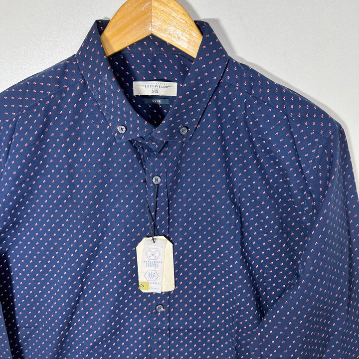 EASY WEAR BUTTON DOWN CASUAL COTTON SHIRT BRAND NEW WITH STRETCH