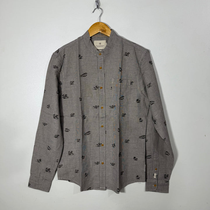 SCOTCH & SODA BEN COLLAR COTTON LINEN SHIRT