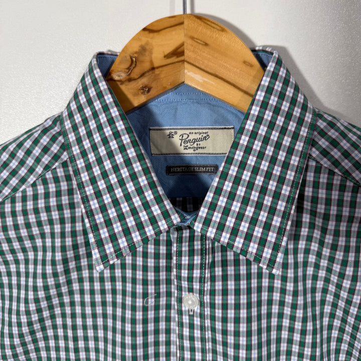 PENGUIN SLIM FIT COTTON CHECKERED SHIRT
