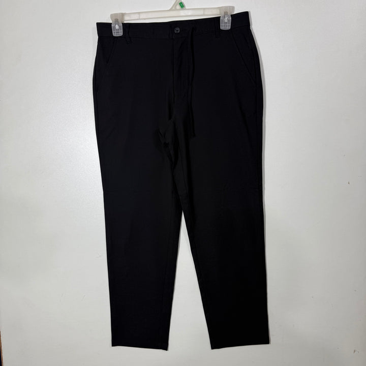 GEORGE STRAIGHT FIT PERFORMANCE PANT WITH STRETCH BLACK COLOUR