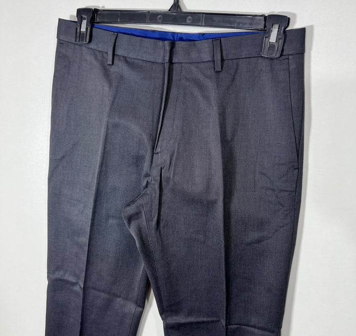 BANANA REPUBLIC SLIM FIT NON IRON TEXTURED COTTON PANT WITH STRETCH CHARCOAL GREY